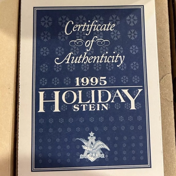 1995 Budweiser Holiday Stein titled "Lighting The Way Home" - Picture 10 of 16